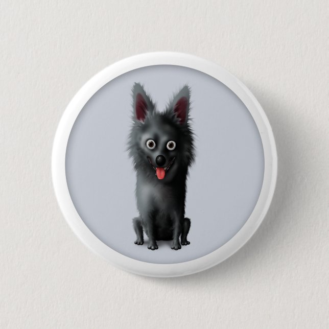 Badge Rond 5 Cm Bouton de Schipperke (Devant)