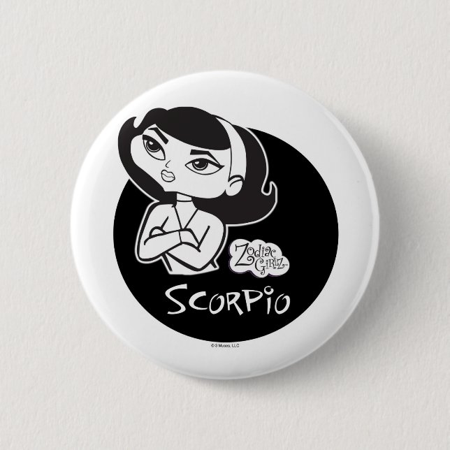 Badge Rond 5 Cm Bouton de Scorpion (Devant)