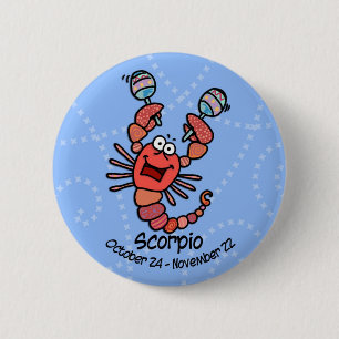 Badge Rond 5 Cm bouton de Scorpion