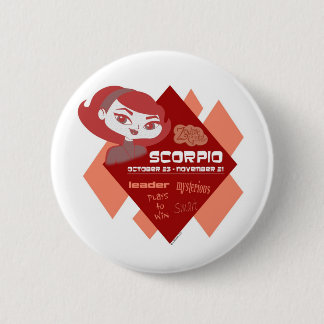 Badge Rond 5 Cm Bouton de Scorpion