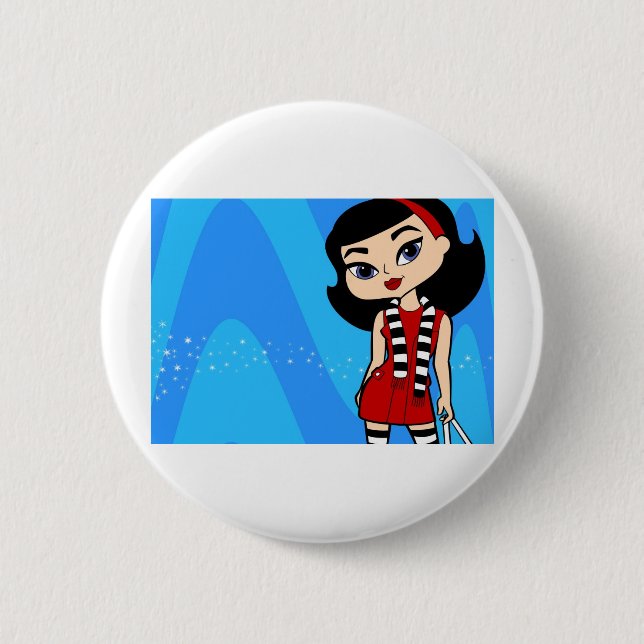 Badge Rond 5 Cm Bouton de Scorpion (Devant)