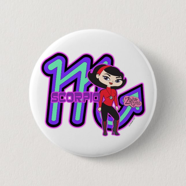 Badge Rond 5 Cm Bouton de Scorpion (Devant)