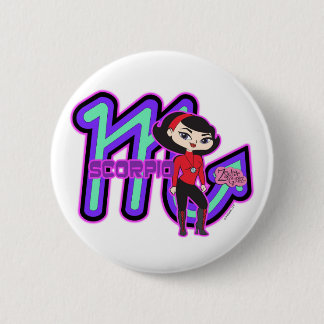 Badge Rond 5 Cm Bouton de Scorpion