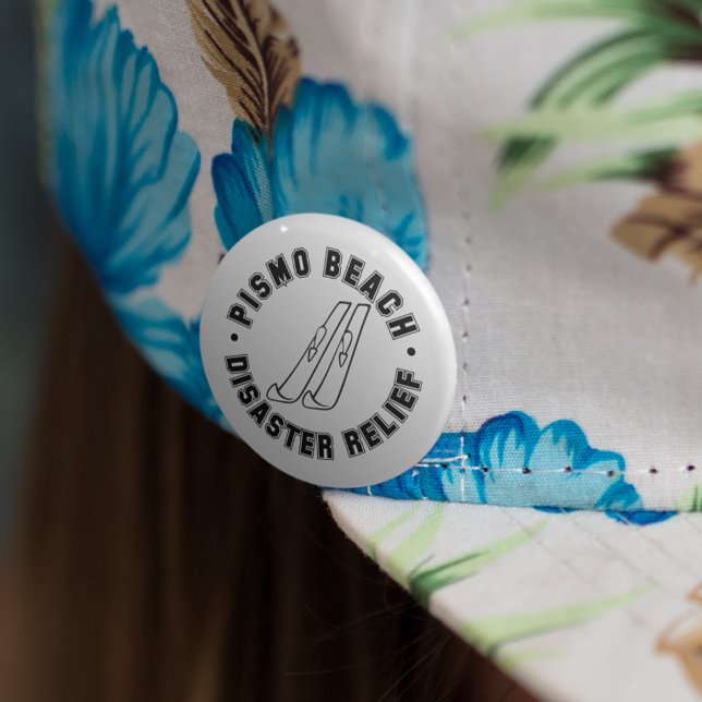 Badge Rond 5 Cm Bouton de secours après une catastrophe de Pismo B (Créateur téléchargé)