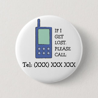 BADGE ROND 5 CM BOUTON DE SÉCURITÉ DE L'ENFANT AVEC LE NUMÉRO DE