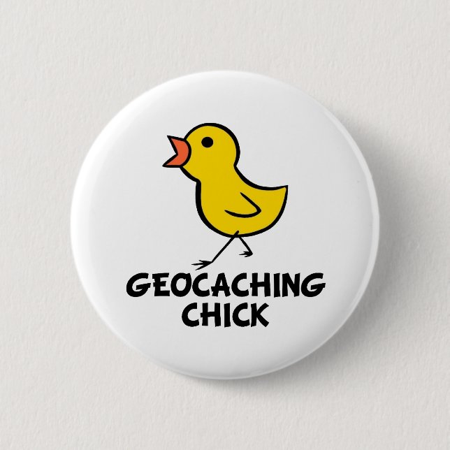 Badge Rond 5 Cm Bouton de sélection de géocaching (Devant)