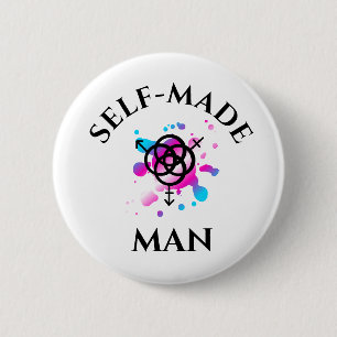 Badge Rond 5 Cm Bouton de self-made-man - fierté de transport