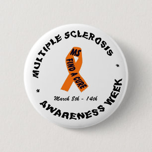 BADGE ROND 5 CM BOUTON DE SEMAINE DE CONSCIENCE DE MILLISECONDE