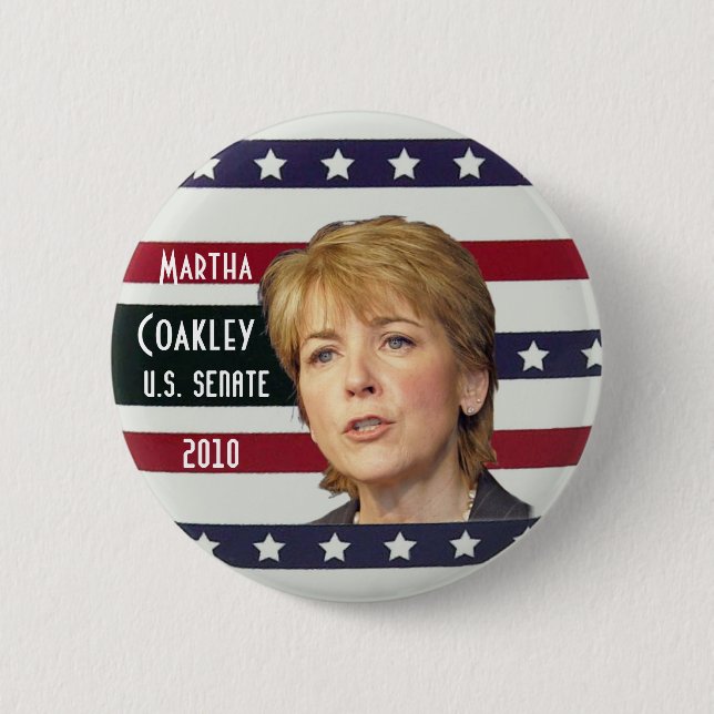 Badge Rond 5 Cm Bouton de sénat de Martha Coakely (Devant)