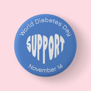 Badge Rond 5 Cm Bouton de sensibilisation à la Journée mondiale du