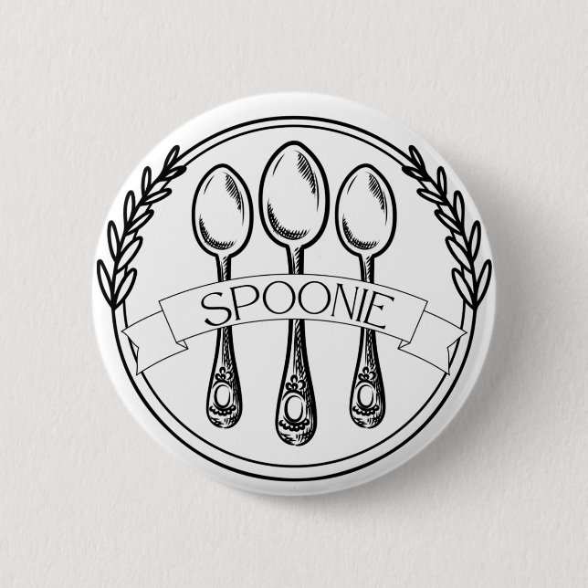 Badge Rond 5 Cm Bouton de sensibilisation à la maladie chronique d (Devant)