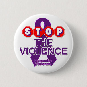 Badge Rond 5 Cm Bouton de sensibilisation à la violence domestique