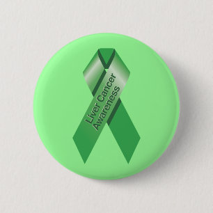 Badge Rond 5 Cm Bouton de sensibilisation au cancer du foie