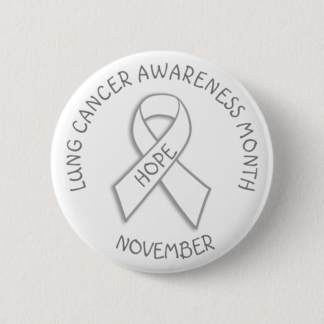 Badge Rond 5 Cm Bouton de sensibilisation au cancer du poumon du m (Devant)