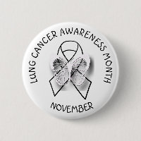 Bouton de sensibilisation au cancer du poumon du m