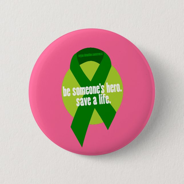 Badge Rond 5 Cm Bouton de sensibilisation au don d'organes (Devant)