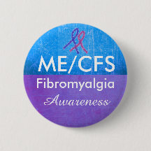 Bouton de sensibilisation au ME/CFS et à la fibrom