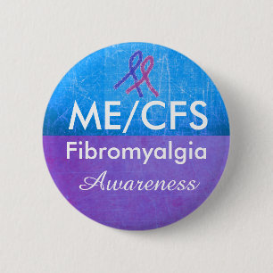 Badge Rond 5 Cm Bouton de sensibilisation au ME/CFS et à la fibrom