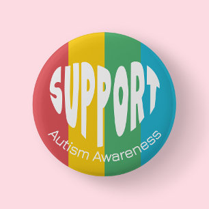 Badge Rond 5 Cm Bouton de sensibilisation au soutien de l'autisme