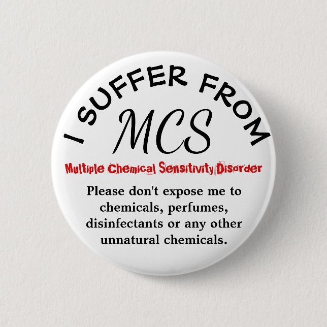 Badge Rond 5 Cm Bouton de sensibilisation et d'avertissement MCS (Devant)
