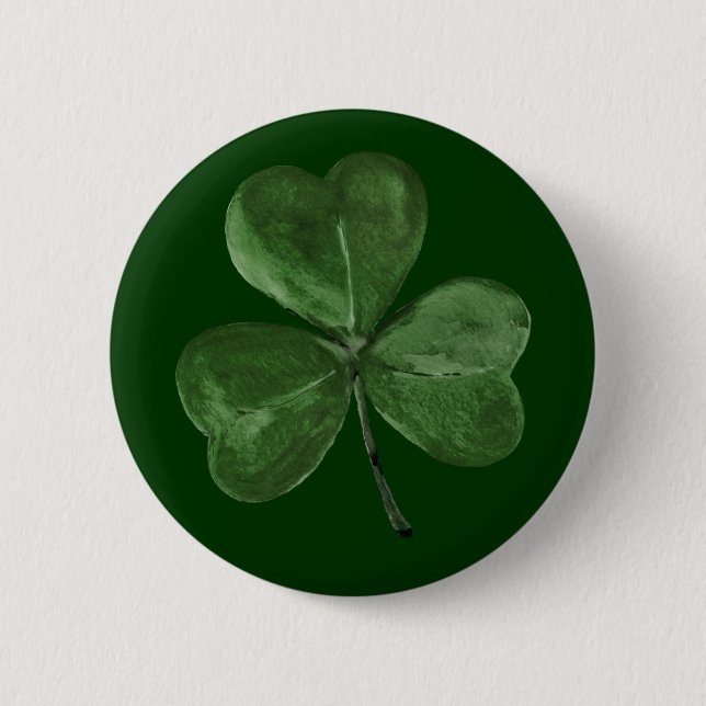 Badge Rond 5 Cm Bouton de shamrock (Devant)