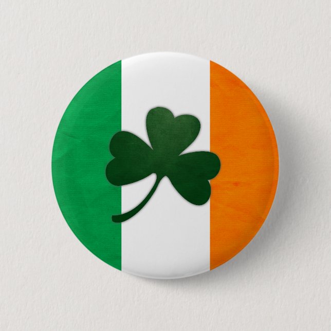 Badge Rond 5 Cm Bouton de shamrock de l'Irlande (Devant)