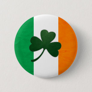 Badge Rond 5 Cm Bouton de shamrock de l'Irlande