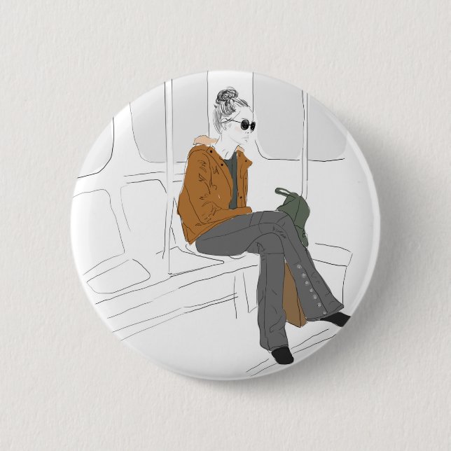 Badge Rond 5 Cm Bouton de Shannon Jahrling (Devant)