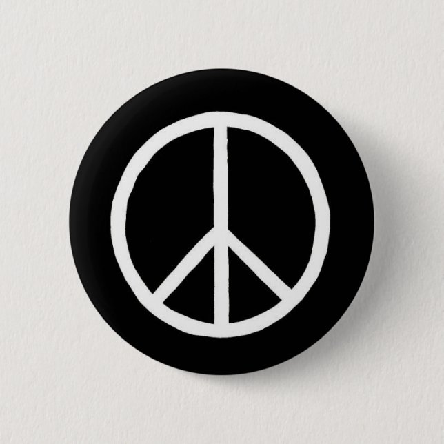 Badge Rond 5 Cm Bouton de signe de paix (Devant)