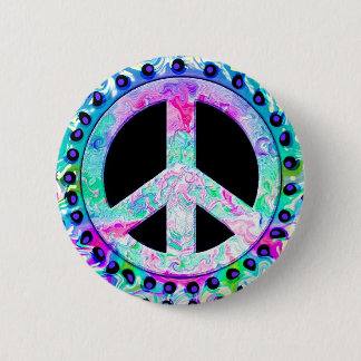 BADGE ROND 5 CM BOUTON DE SIGNE DE PAIX