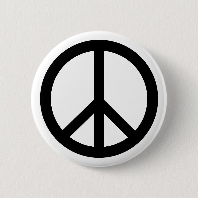Badge Rond 5 Cm Bouton de signe de paix (Devant)