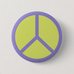 Badge Rond 5 Cm Bouton de signe de paix coloré
