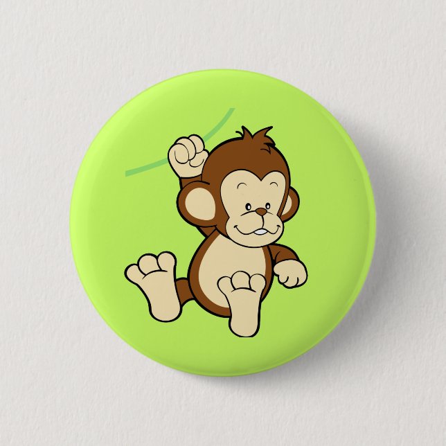 Badge Rond 5 Cm Bouton de singe (Devant)