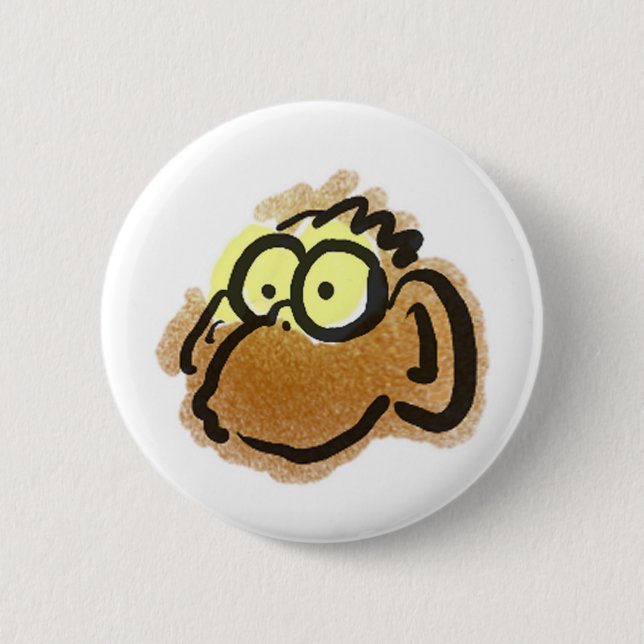 Badge Rond 5 Cm Bouton de singe (Devant)