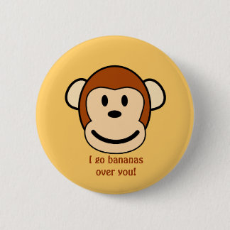 Badge Rond 5 Cm Bouton de singe