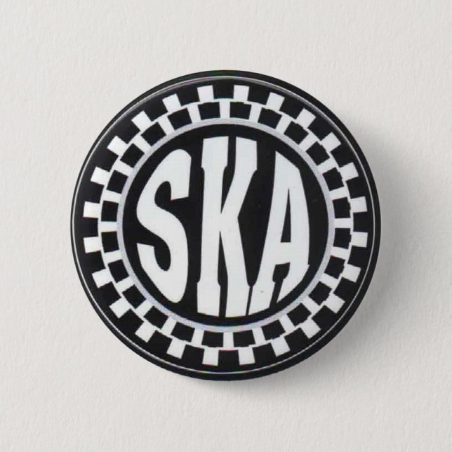 Badge Rond 5 Cm Bouton de Ska (Devant)
