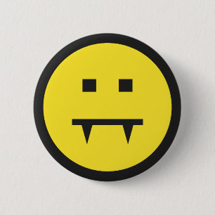 Badge Rond 5 Cm Bouton de Smilie Vampyre