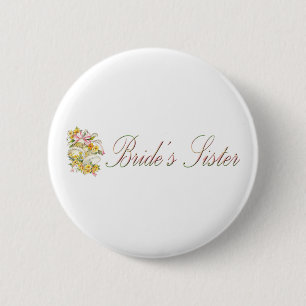 Badge Rond 5 Cm Bouton de soeur de jeunes mariées