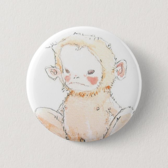 Badge Rond 5 Cm Bouton de sortie de singe (Devant)
