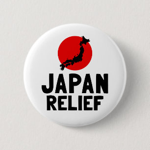 Badge Rond 5 Cm Bouton de soulagement du Japon