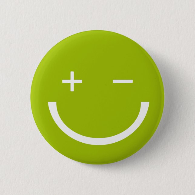 Badge Rond 5 Cm Bouton de sourire (Devant)