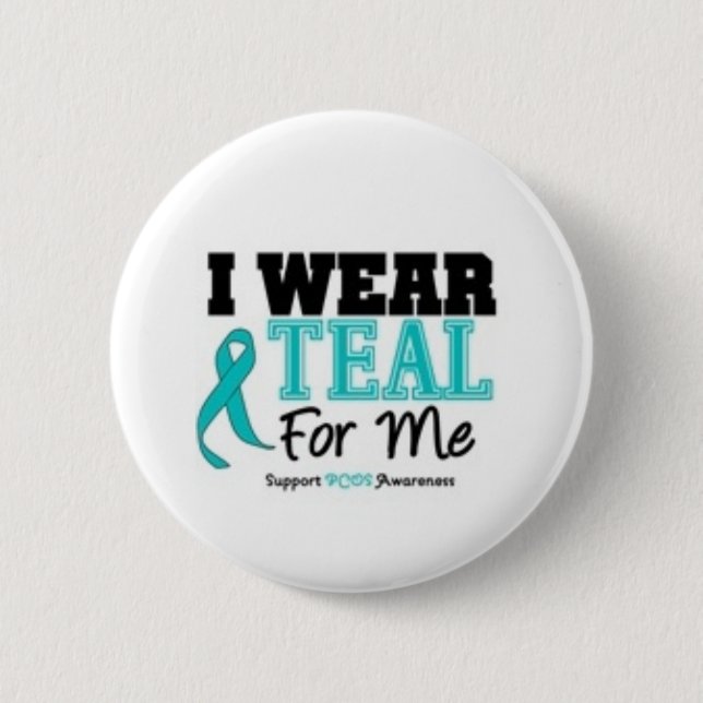 Badge Rond 5 Cm Bouton de soutien de PCOS ! (Devant)