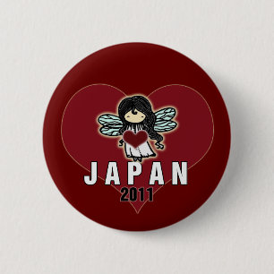 Badge Rond 5 Cm Bouton de soutien du Japon Petite fée japonaise