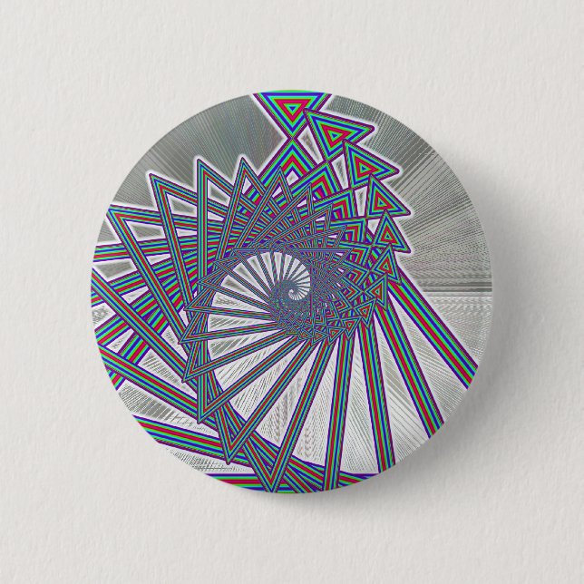 Badge Rond 5 Cm Bouton de Spiralism d'arc-en-ciel (Devant)