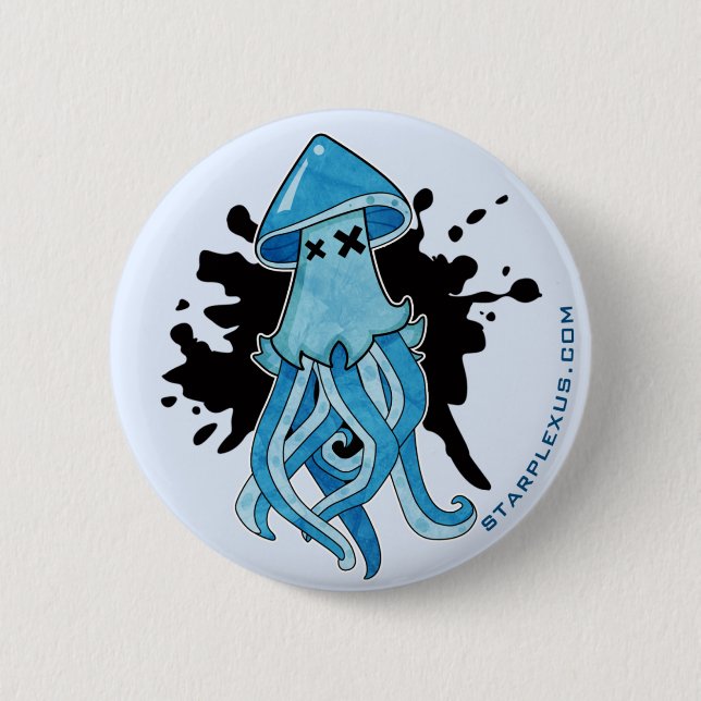 Badge Rond 5 Cm Bouton de Splattersquid (Devant)