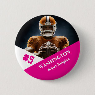 Badge Rond 5 Cm Bouton de sport de photo personnalisé simple / épi