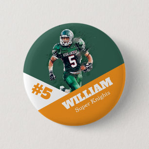 Badge Rond 5 Cm Bouton de sport photo personnalisé / épingle de fo