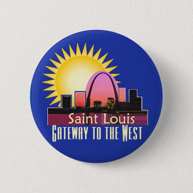 Badge Rond 5 Cm Bouton de St Louis (Devant)
