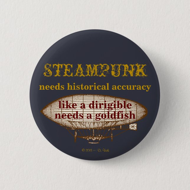 Badge Rond 5 Cm Bouton de Steampunk (Devant)