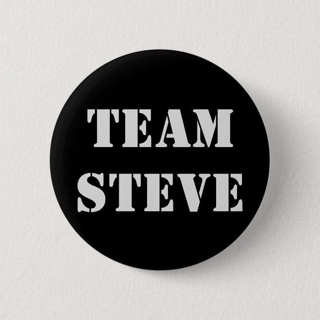 Badge Rond 5 Cm Bouton de Steve d'équipe (Devant)